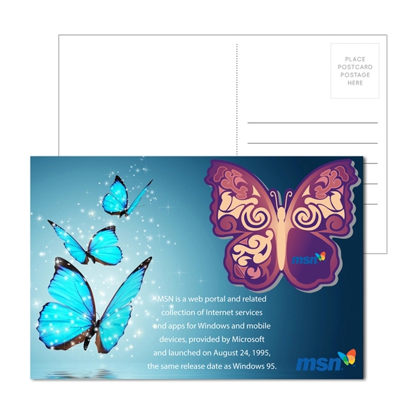 Custom Post Card with Full Color Butterfly Coaster