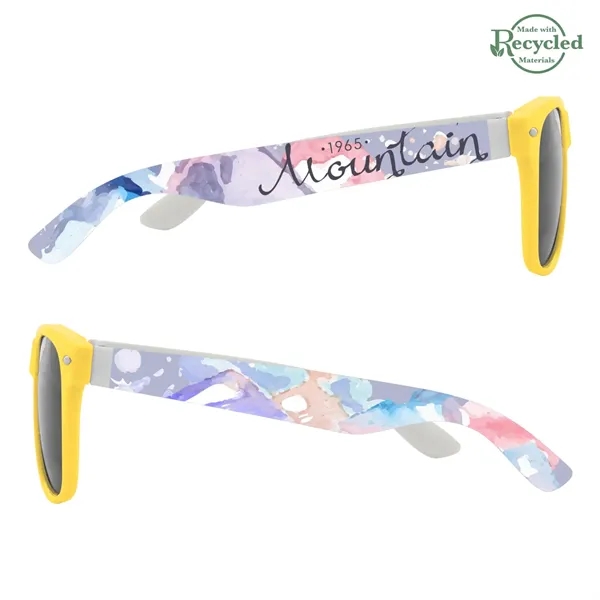 Full Color Colorblock Malibu Sunglasses