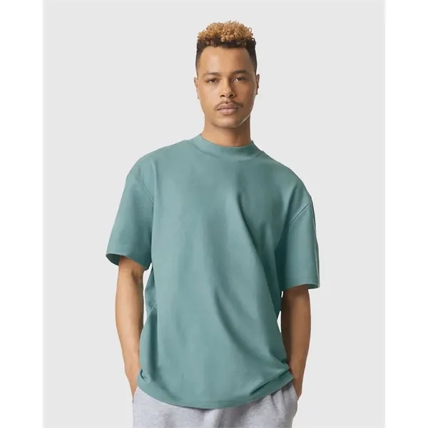 American Apparel Unisex Pique Mock Neck Tee