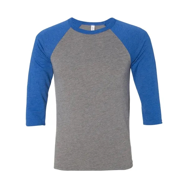 BELLA + CANVAS Unisex Three-Quarter Sleeve Baseball Tee