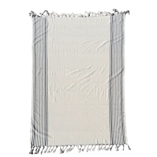 Custom Ivory Shore Open Striped Peshtemal Towel