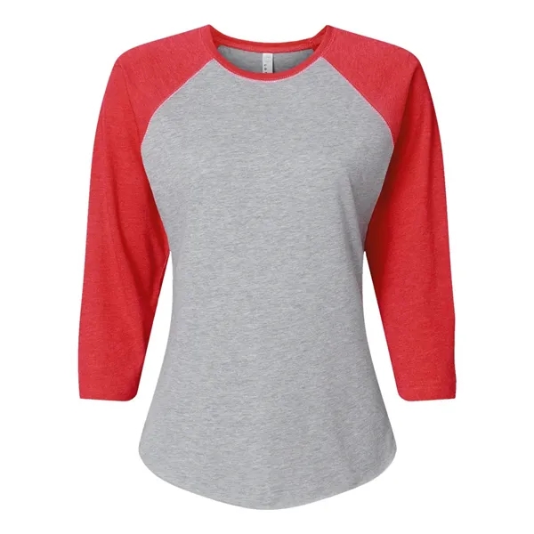 LAT Women's Baseball Fine Jersey Three-Quarter Sleeve Tee