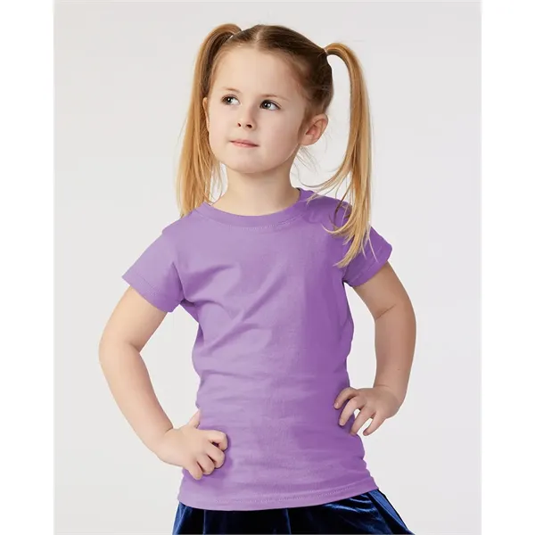 Rabbit Skins Toddler Girls Fine Jersey Tee