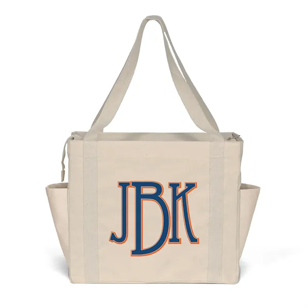 Jeremy™ - Deluxe Canvas Zipper-Close Tote - ColorVista