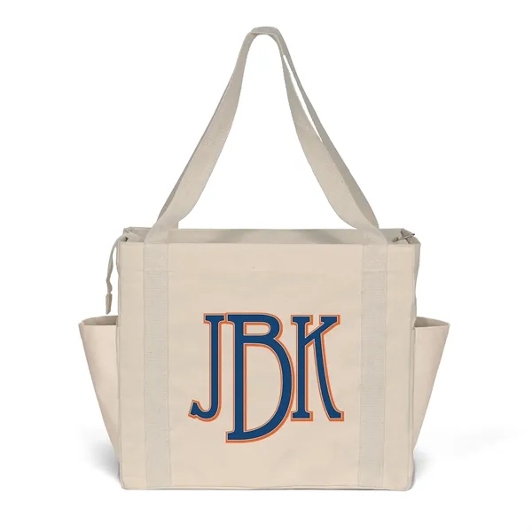 Custom Jeremy™ - Deluxe Canvas Zipper-Close Tote - ColorVista