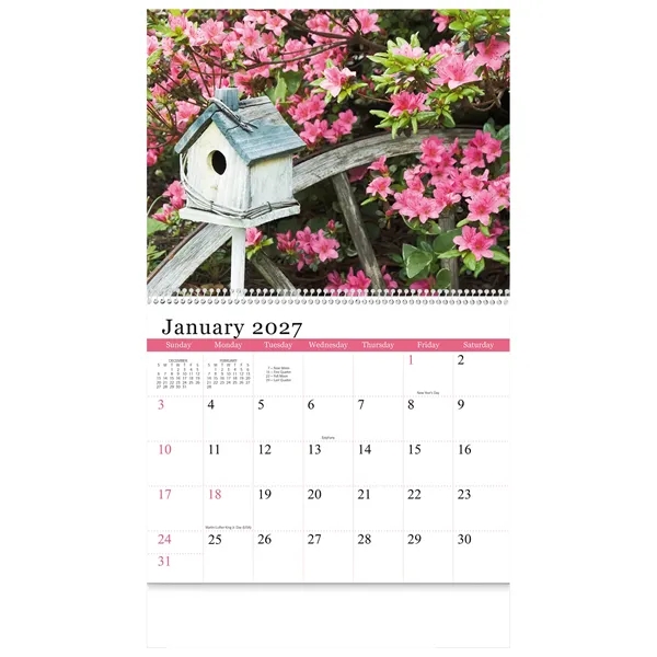 Gardens Wall Calendar: 2027 Spiral Bound