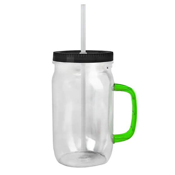 Garyline® Tritan® Mason Jar with Handle, Lid, and Straw -...
