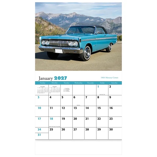 Muscle Cars Wall Calendar: 2027 Stapled
