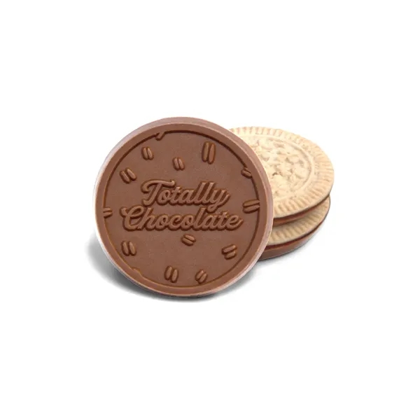 Custom Two-Bite Sugar Cookie with Custom Engraved Chocolate