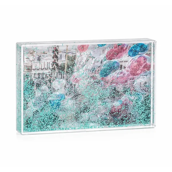Aqua Picture Frame w/ Glitter