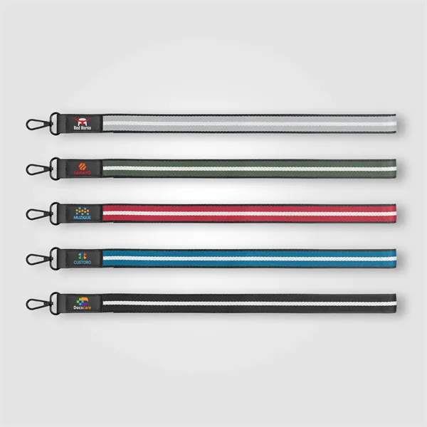 Newport rPET Chevron Phone Lanyard 17.19x1in -Deboss