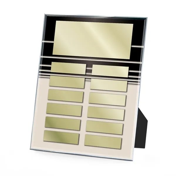 Clear Acrylic Easy Perpetual Plaque - Striped Graphic