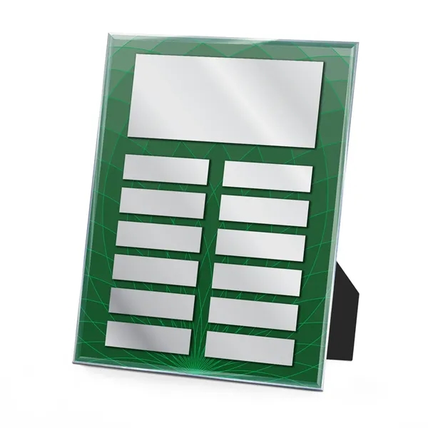 Clear Acrylic Easy Perpetual Plaque-Curved Grid Globe Grapic