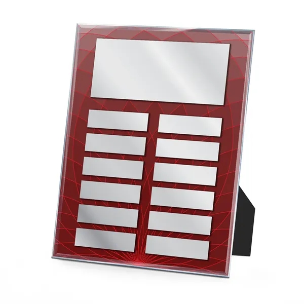 Clear Acrylic Easy Perpetual Plaque-Curved Grid Globe Grapic