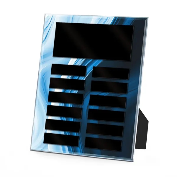 Clear Acrylic Easy Perpetual Plaque - Color Wave Graphic