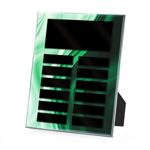 Clear Acrylic Easy Perpetual Plaque - Color Wave Graphic