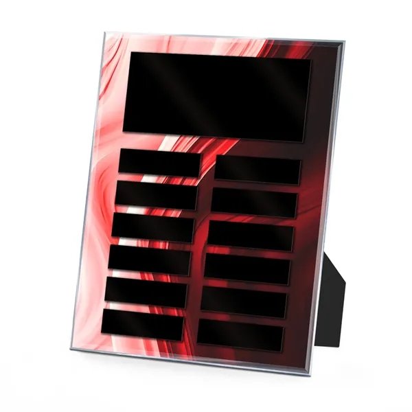 Clear Acrylic Easy Perpetual Plaque - Color Wave Graphic