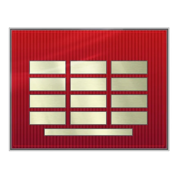 Metallic Window Perpetual, 10x13 12 Names Openings