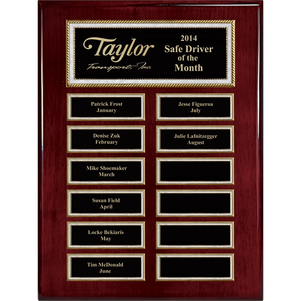 Elegant Golden Rope Pearl Burl Plaque