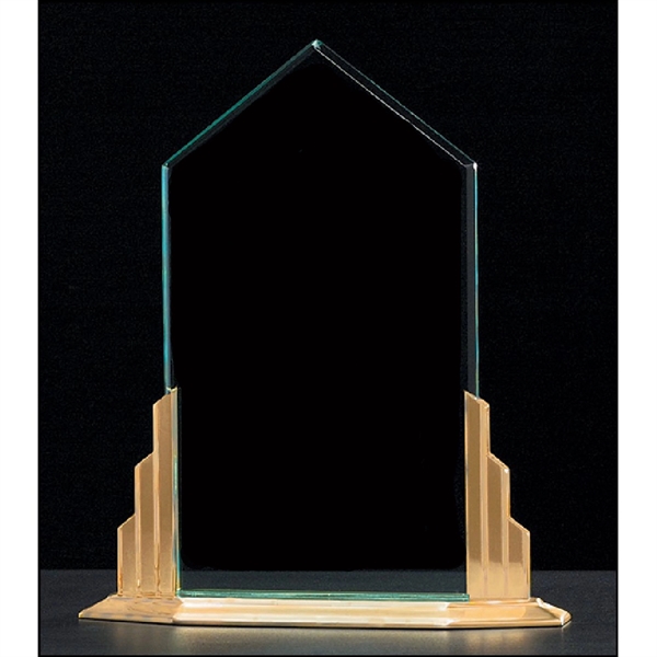 Peak Acrylic Award on a Gold Tone Finish Aluminum Base - Peak Acrylic Award on a Gold Tone Finish Aluminum Base - Image 1 of 1