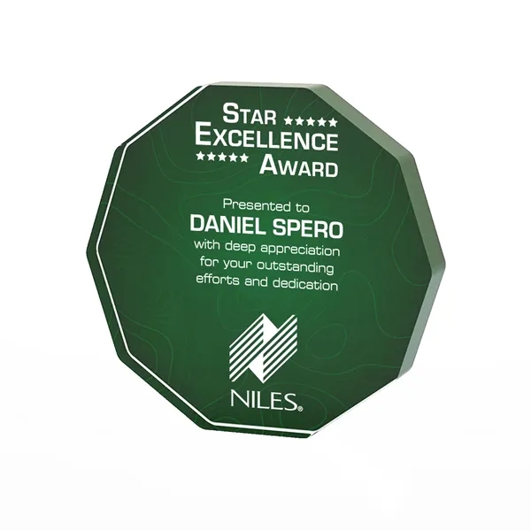 Decagon Freestanding Acrylic Award