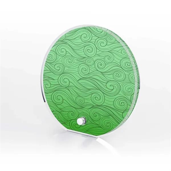 Circle Acrylic Award with Pin Stand
