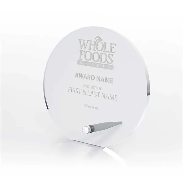 Circle Acrylic Award with Pin Stand