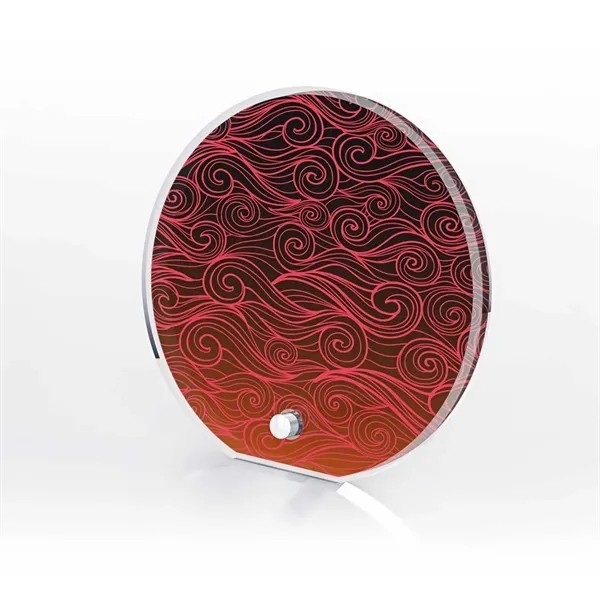 Circle Acrylic Award with Pin Stand