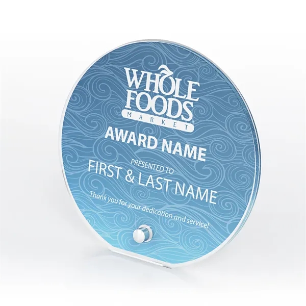 Circle Acrylic Award with Pin Stand