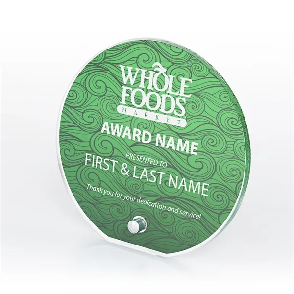 Circle Acrylic Award with Pin Stand