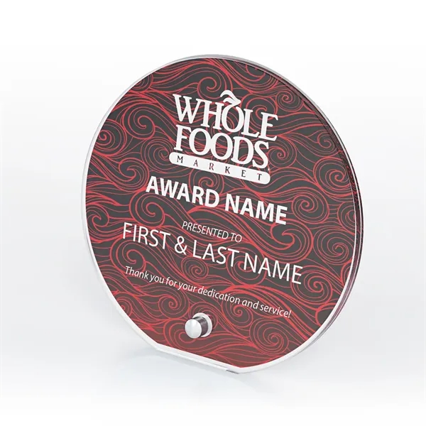Circle Acrylic Award with Pin Stand