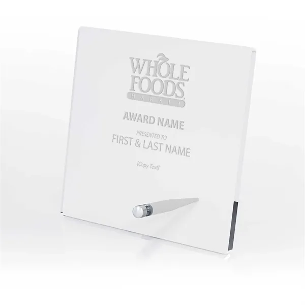 Square Acrylic Award with Pin Stand