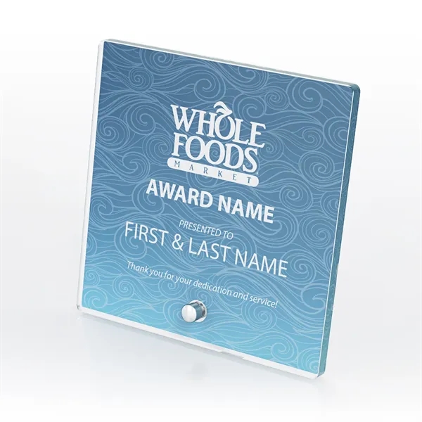 Square Acrylic Award with Pin Stand