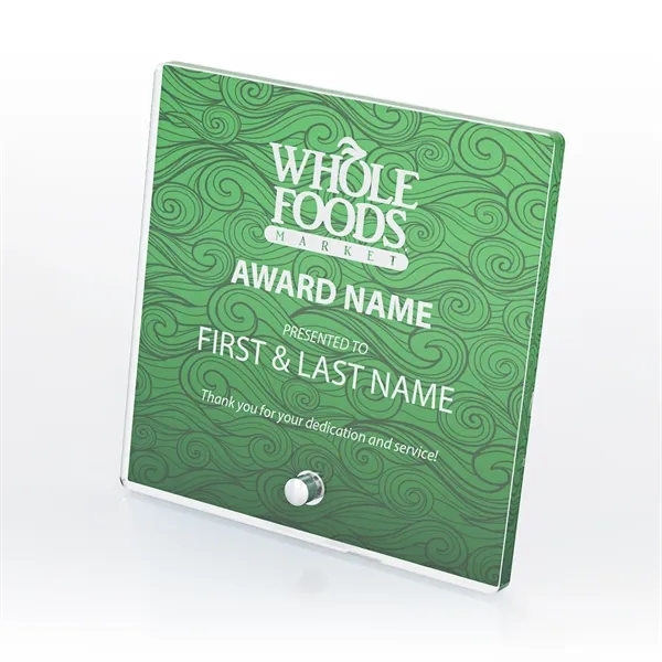 Square Acrylic Award with Pin Stand