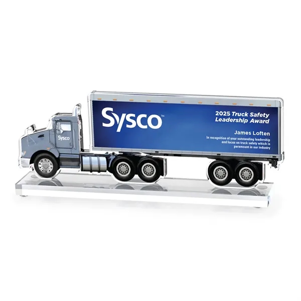 Acrylic Flatbed Truck Award on Base