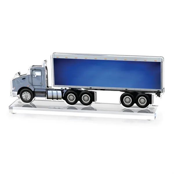 Acrylic Flatbed Truck Award on Base