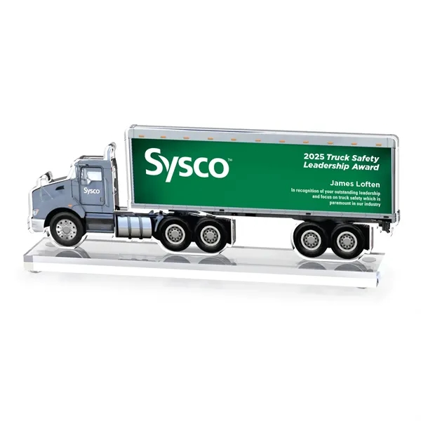 Acrylic Flatbed Truck Award on Base