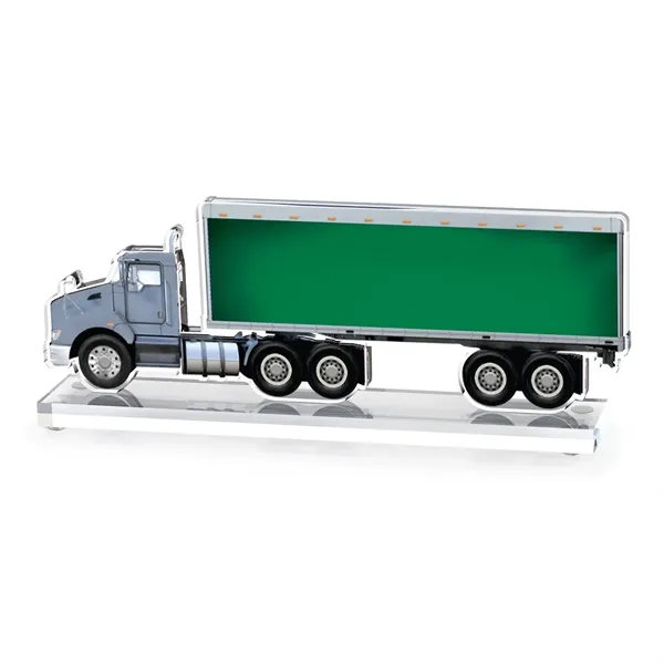 Acrylic Flatbed Truck Award on Base