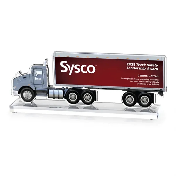 Acrylic Flatbed Truck Award on Base
