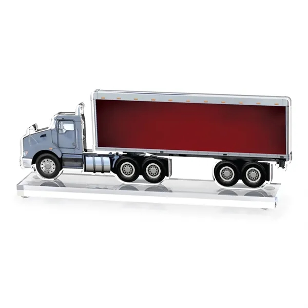 Acrylic Flatbed Truck Award on Base