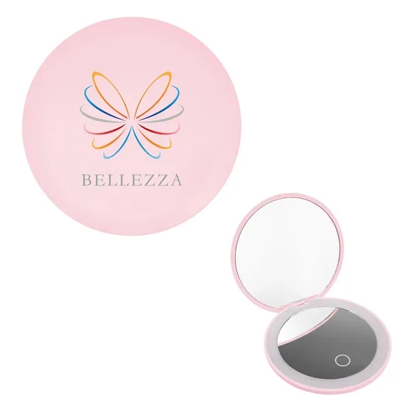 LED Mirror With Dual Magnification