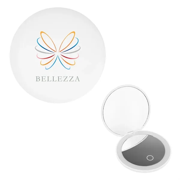 LED Mirror With Dual Magnification