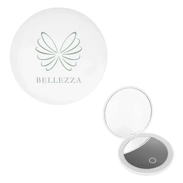 LED Mirror With Dual Magnification