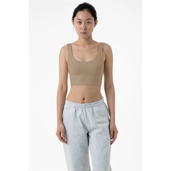 Women's Cotton Spandex Tank Crop Top - Women's Cotton Spandex Tank Crop Top - Image 2 of 3
