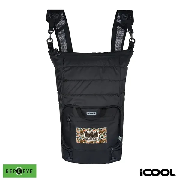 Custom iCOOL® Rockvale Repreve® Packable Puffer 24-Can Backpack ...