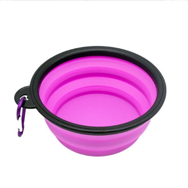 1000ML Collapsible Silicone Dog Bowl Accept Custom Logo - 1000ML Collapsible Silicone Dog Bowl Accept Custom Logo - Image 3 of 8