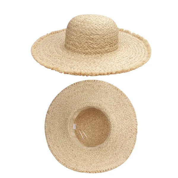Natural Raffia Wide Brim Straw Sun Hat