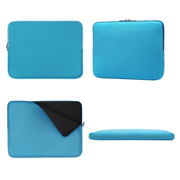 15" Slim Neoprene Laptop Sleeve W/ Zipper Closure
