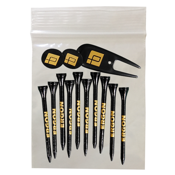 Combo Golf Pack with Ball Marker/Divot Tool & 10 (3.25" Tee) - Combo Golf Pack with Ball Marker/Divot Tool & 10 (3.25" Tee) - Image 1 of 27