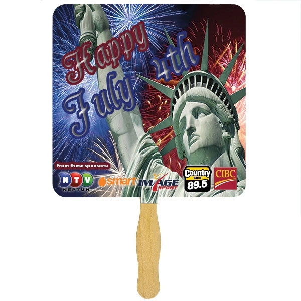 Standard Hand Fan - 4 Color Process - Standard Hand Fan - 4 Color Process - Image 1 of 11